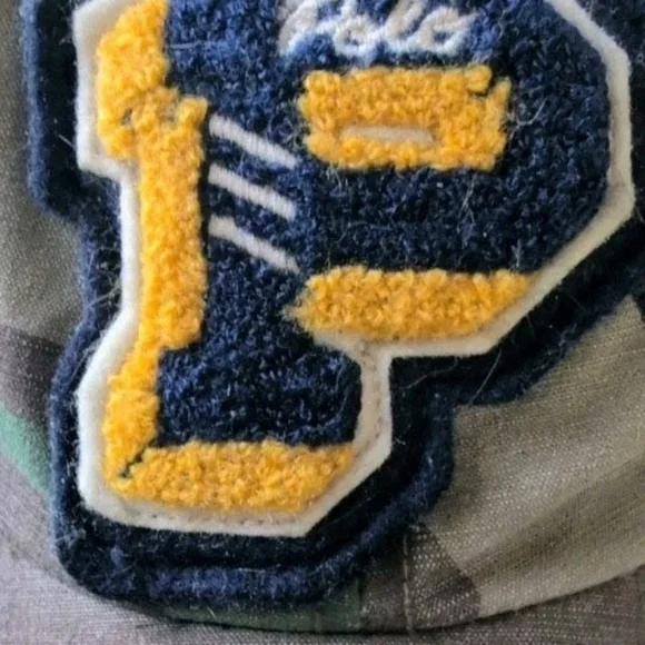 Polo Ralph Lauren Baseball Cap Varsity P Chenille Patch Mens OS Snapback - Picture 5 of 6